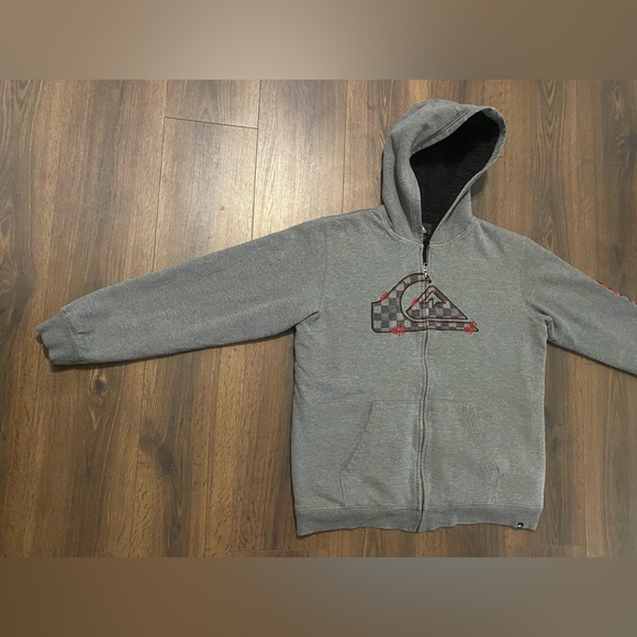 Boy’s Quiksilver Y2K Grey Fleece Lined Sweatshirt XL18/20 - Picture 3 of 14